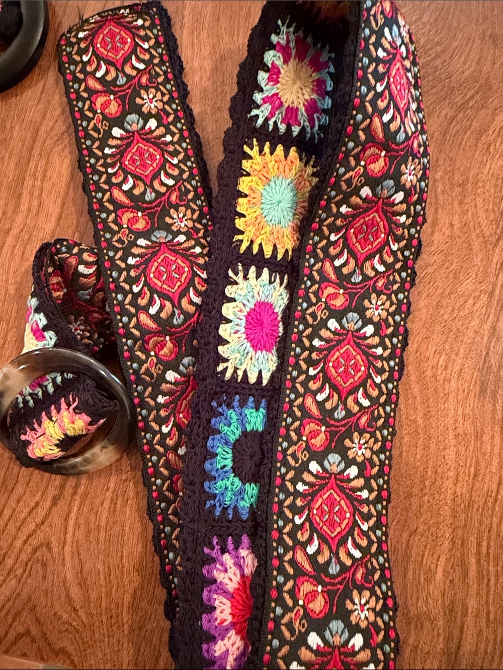 Individually sold: Bohemian Floral & Crochet Fabric Belt Collection - Multicolor - Picture 2 of 6